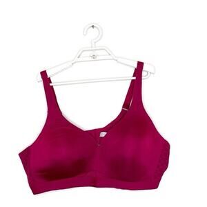 CACIQUE Women's Red Lightly Lined‎ No Wire Bra Soft Cups Comfort Sz 40DD